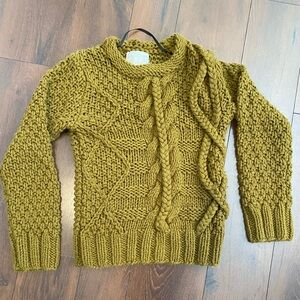 JOA J.O.A Los Angeles Sweater women small top shirt clouds crew neck